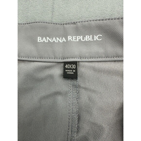 Banana Republic Pants Mens 40x30 Gray Performance Golf Tech Zip Pocket Polyester - Picture 5 of 12